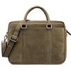 LEABAGS Istanbul Borsa a spalla in pelle I Borsa per computer portatile da 15 pollici I Borsa messenger in vera pelle di bufalo I Cartella I Borsa in pelle vintage I Borsa da scrivania I 40x31x12cm