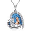 YAFEINI Collana con Cavallo Ciondolo per Ragazze in Argento Sterling 925 Regalo di Gioielli per Donne Amiche (Collana di cavallo turchese)