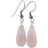 Treasure Bay TreasureBay Orecchini pendenti fatti a mano per donne con pietre preziose, orecchini traforati in argento sterling 925, (quarzo rosa)