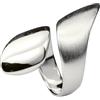 SILBERMOOS anello grande XL anello da donna onda spirale aperto Argento Sterling 925 62 64 66 68 70, Size:Y