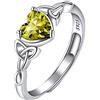Suplight Anello Nodo Celtico in Argento 925 Donna con Pietra Cuore di Nascita 12 Mesi Regolabile con Confezione Regalo