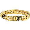 PROSTEEL Bracciale a catena barbazzale da uomo da 11 mm, regalo personalizzato, in acciaio inossidabile/placcato oro/nero-inviare confezione regalo