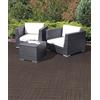 Nicoman Piastrelle per terrazze da giardino Cosmopolitan per patio, terrazza, vasca idromassaggio, piastrelle ad incastro, riciclate, composito, pavimento drenante per esterni (marrone, 30 x 30 cm, 10