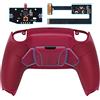 eXtremeRate RISE4 Remap Kit Programmabile per ps5 Controller BDM-010/020,Cover Grip Gomma&4 Tasti Posteriori Palette Back Buttons per ps5 Joystick(BDM-010/020)-Cosmic Red
