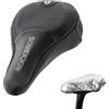 ROCKBROS Copri Sella Bici, Coprisella Gonfiabile, Sellino Bici in Gel Morbido, con Copertura Impermeabile, Unisex per MTB, Bici da Strada e Gravel, Nero