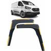 OEMM Set di 2 deflettori d'aria tipo IN-Channel compatibili con Ford Transit Custom Van MinIBUS 2012 2013 2014 2015 2016 2017 2018 2019 2020 visiere laterali per finestrini, colore scuro