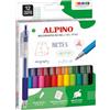 Alpino - Confezione da 12 penne retrattili Line Gel 0,7 - Colori assortiti | Inchiostro gel morbido e fluido | Scrittura precisa e uniforme | Colori vivaci e duraturi