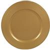 Aurora Store 12 Sottopiatti Colore ORO BORDO MULTIRIGHE Tondo diametro 33 cm Natale cenone sotto Piatto Natalizio Dorato Capodanno Natale Cena Aperitivo