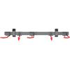 Wiltec Portabici da Muro per 3 Biciclette e 2 caschi, 82,4 x 18 x 13,6 cm, Max 95 kg, portabici da Parete Universale, Facile Installazione, Supporto con 3 Ganci appendi Bici in Acciaio