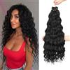 MLETULIPS - Extension per capelli ricci, onde profonde, arricciature per capelli oceanici, morbide, sintetiche, bohemian, ricci, per donne (1B, 20 pollici/3 confezioni)