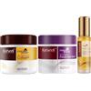 Karseell MACA CARE SYSTEM Maschera Capelli Collagene + Maschera Viola Matizzante + Siero Olio di Argan Capelli Secchi Danneggiati Colorati Riparatrice Idratazione Anticrespo Lucentezza Professionale