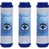 HUINING Il Fdu (GAC Carbon) da 10 pollici contiene tre filtri a carbone attivo con dimensioni di particelle 25, 4x6 e 3 cm per tutti i sistemi domestici di osmosi inversa. (UDF-3PC)