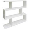 Dmora Libreria, Laminato, Bianco, 25x110x97 cm