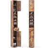 COSTWAY Armadio da Terra Alto, Mobile Colonna Bagno con 2 Ante 1 Cassetto e 5 Ripiani Regolabili, Mobile Bagno Salvaspazio per Soggiorno e Camera da Letto, 20x20x180cm (Marrone)