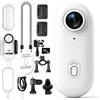 Andoer Mini Action Camera 1080p, Piccola Fotocamera d'Azione WiFi, Obiettivo Grandangolare 120°, Batteria Integrata con Cavo Magnetico, Clip Posteriore, Custodia Impermeabile, Accessori di Montaggio