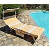 Vico Casa® Telo Mare per Lettino PALAU 75x195cm in cotone, Giallo/Telo lettino, piscina, spiaggia con cuscino, tasche e sacca portatelo