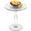 Artloge Tavolino da Divano in Acrilico: Tavolino Basso Rotondo Diametro 45 cm Tavolino da Salotto comodino Trasparente Tavolino Laterale da Caffè per Soggiorno 45x45x47,5 cm