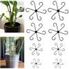 TIESOME 8 supporti per piante rampicanti, in plastica nera, riutilizzabili, per piante da appartamento, accessori per la crescita di piante da interno