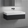 neoro n50 mobile La: 100 cm con 1 scomparto estraibile, lavabo senza fori rubinetteria bianco opaco,, BN0135WM+BN0413BM, n50 [Mobili da Bagno > Mobili con Lavabo Integrato]