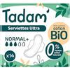 TADAM Dermo-Sensitives - Asciugamani in cotone biologico, protezione ultra normale, confezione da 14