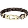 BOSS Jewelry Braccialetto da Uomo Collezione ARES PRIME con Pelle Marrone e Chiusura in Acciaio Inossidabile Dorato - 1580700M, oro