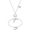 Emporio Armani Donna Collana e Bracciale in Ottone Argentato, Set