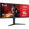 LG 34WP65G-B - Monitor Ultragear UltraWide (pannello IPS: 2560x1080p, 21:9, 400 CD/m², 1000:1, 5ms 1ms con MBR), ingressi: DP x1, HDMI x1, AMD FreeSync, nero