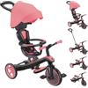 Globber - Triciclo Explorer 4 in 1 - Triciclo evolutivo e drenante per bambini dai 10 mesi ai 5 anni, rosa