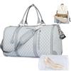 CSUNNUFA Borsa Porta Abiti da Viaggio Convertibile 50L, 2-in-1 Borsone con Pouch Scarpe Impermeabile e Sistema Anti-Piega per Uomo e Donna - Ideale per Viaggi di Lavoro e Vacanze(Grigio)
