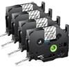 MarkField 4x TZe-131 Clear Nastro Compatibile con Brother P-touch Etichette | TZe131 TZ 12mm x 8m 0.47 Clear Etichette Nero su Trasparente, per Ptouch PT-H110 H107 H100LB H200 p300BT CUBE H101C E100 D200