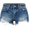 FUNSEED Pantaloncini in denim da donna, estivi a vita bassa, pantaloncini in jeans tagliati fuori, vintage, sexy, aderenti, abbigliamento da spiaggia per vacanze, Blu scuro, XS
