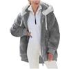 Vhersily Giacca Invernale Pile Donna Cappotto Donna Moda Imbottito in Lana Cappotto Sherpa Teddy Giacca Sci Felpa con Cappuccio in Peluche Fronte-Retro con Cerniera Coulisse Cappotti Calda