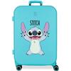 Disney Joumma Disney Stitch Playfull Valigia per bambini Valigia rigida ABS Chiusura TSA 4 Ruote Bagagli a Mano, blu, Taglia unica per tutti