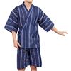 ZEALMAX Kimono Giapponese Camicia e Pantaloni da Uomo in Cotone e Lino Lounge Set Spa Accappatoio, Stile 3, Multicolore, Taglia Unica