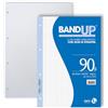 BM BeMore - Ricambi Bandup A4 Con Banda Rinforzata - Rigatura 4Mm - Quadretti Senza Margini Per 4° E 5° Elementare, Scuole Medie E Superiori - 40 Fogli - Carta 90G/Mq - 0105490