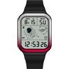 RORIOS Orologio Quadrati da Uomo Orologio da Polso Multifunzione Elettronico Orologio 50M Impermeabile Orologio Casual Digitale Orologio Cinturino in Gomma Nero rosso