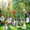 JULMELON 8 pezzi di cristallo colorato Suncatchers prismi appeso ornamento arcobaleno Octogon Chakra pendenti Suncatchers con cristalli perline catena per la decorazione della casa