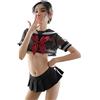 JasmyGirls Costume da donna per cosplay, biancheria da notte, biancheria da letto, abbigliamento da sailor, anime, minigonna, uniforme in pizzo