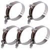 Glarks 5 fascette stringitubo in acciaio inox da 70 a 80 mm con bullone a T per aspirazione turbo/tubo flessibile