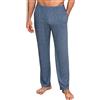 Uniexcosm Pantaloni da Notte Uomo Lunghi, Pigiama Lungo in Cotone Comodo, Pantaloni da Casa per Dormire Blu XXL