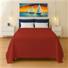 Byour3 - Copriletto Matrimoniale - Misto Cotone Jacquard Telo Arredo Letto Singolo Piazza e Mezza ARTIGIANALE Anallergico Coperta Copritutto Granfoulard Multiuso Lavabile (Ottoman Rosso, Matrimoniale)