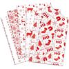 Larcenciel 50 Fogli Carta Velina Natalizia Rossa, Carta Velina per Imballaggio con Fiocco di Neve, Alce e Albero di Natale, Carta Regalo Classica per Decorazioni Natalizie, Festa, DIY, 50x35cm