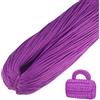 LEREATI Cordino per Borse Uncinetto, Corda Macrame 3mm x 200m Filo Macrame in Poliestere Uncinenetto e Ferri per Abbigliamento, Borse, Tappeti, Fai da Te, Regalo per Maglieria (Viola Intenso)