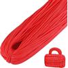 LEREATI Cordino per Borse Uncinetto, Corda Macrame 3mm x 200m Filo Macrame in Poliestere Uncinenetto e Ferri per Abbigliamento, Borse, Tappeti, Fai da Te, Regalo per Maglieria (Rosso)