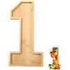 Hayaww vassoio per alimenti con numeri Vassoio con Numeri di Compleanno Festa di Compleanno Riempibile Numero di Cartone Legno Numero per salumi in legno per alimenti (1)