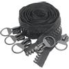 YaHoGa #20 super grandi cerniere lampo a metro plastica Chiusure Lampo Rolle Bulk, inkluso 5 Nonlock-Cursore, Nero 1.8M