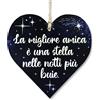 CARISPIBET La migliore amica Segno decorativi per la casa regalo per il migliore amico segni della camera da letto decorazioni per la casa segni della cucina 12 x 12 cm