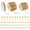 Boutigem 3 rotoli da 12 m di catena in acciaio inox dorato, kit per la creazione di braccialetti e collane, catena a maglia barbazzale ovale in metallo, per la creazione di gioielli fai da te