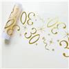 Generisch Wirsindeins - Runner decorativo per 30 anni, 28 cm x 15 m, decorazione da tavolo dorata, tagliabile, universale, per uomo e donna (30 anni)