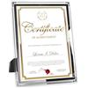 FramePro Cornice portafoto A4 in vetro diploma, per università, certificati, certificati, documenti, da appendere alla parete, in argento